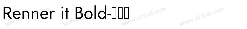 Renner it Bold字体转换